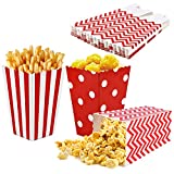 18 Uds cajas de palomitas de maíz cajas de palomitas de maíz dulces aperitivos fiesta dulces palomitas de maíz y regalos de fiesta rosa noches de cine carnaval Navidad rojo